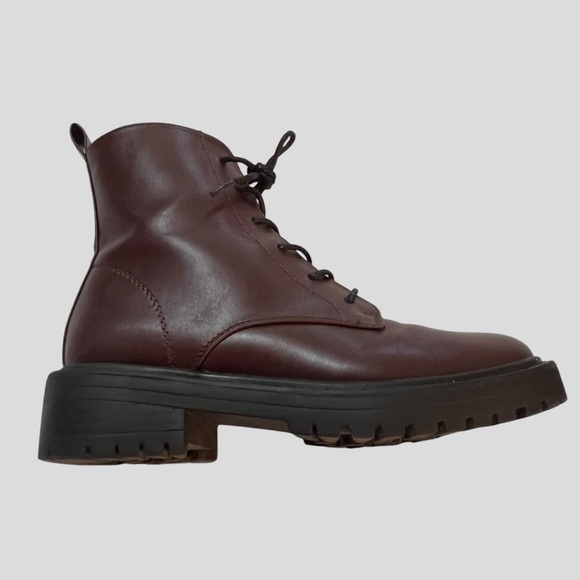 Only Women’s Combat Boots 6.5 Burgundy - Picture 9 of 16